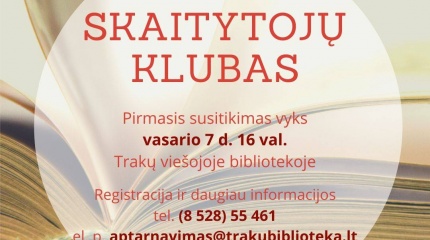 Skaitytojų klubas Trakų viešojoje bibliotekoje